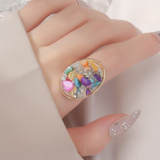 Anello cristallo geometrico