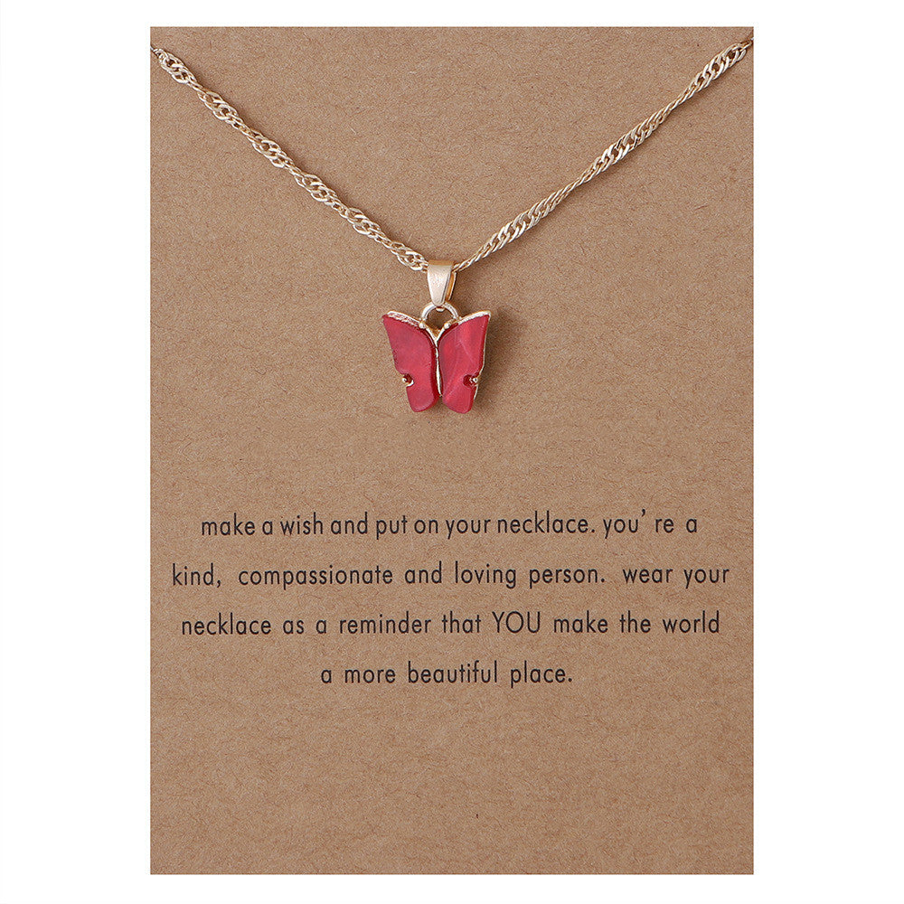 Collana farfalla acrilica
