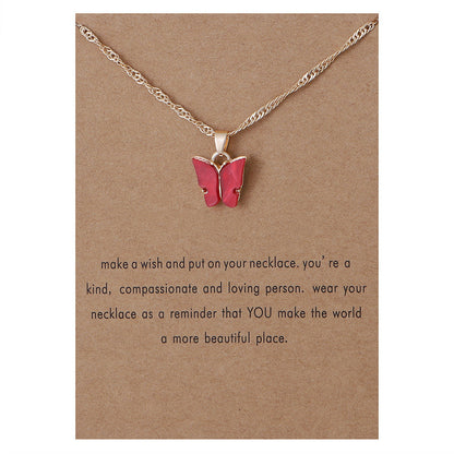 Collana farfalla acrilica