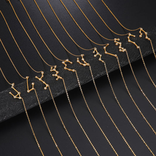 Collana segni zodiacali diamantata