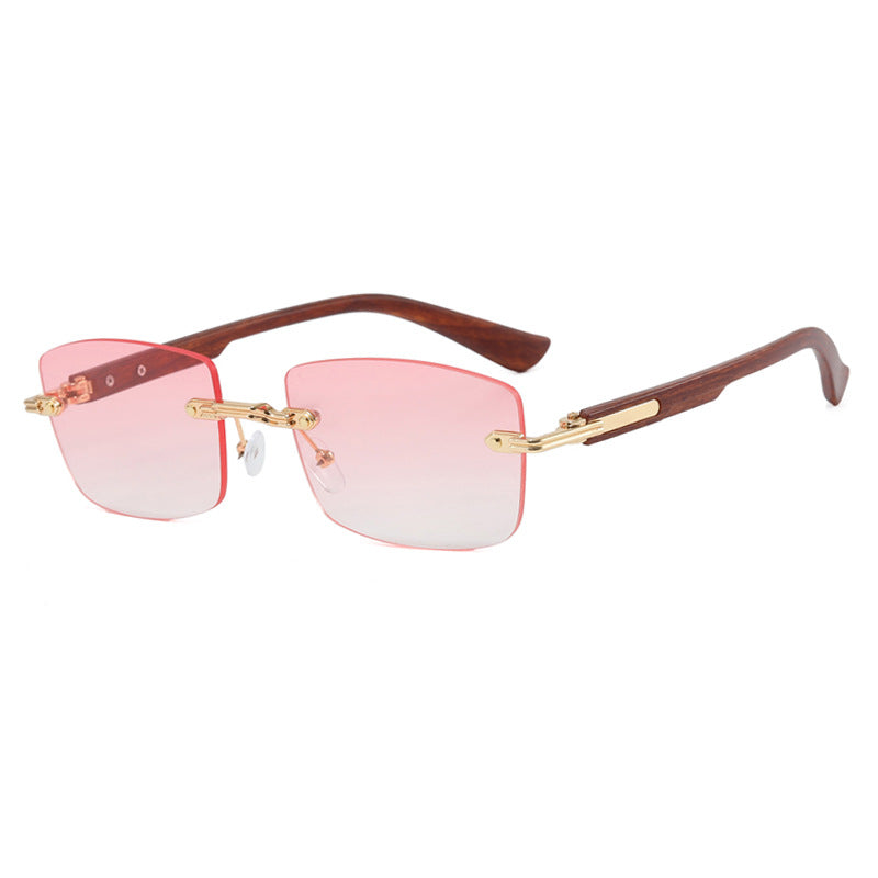 Occhiali rimless quadrati da uomo