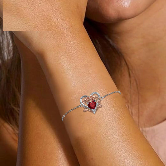 Bracciale cuore rosa