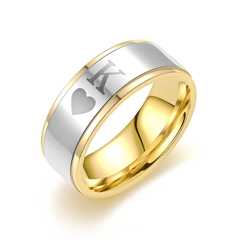 Anello coppia titanio acciaio
