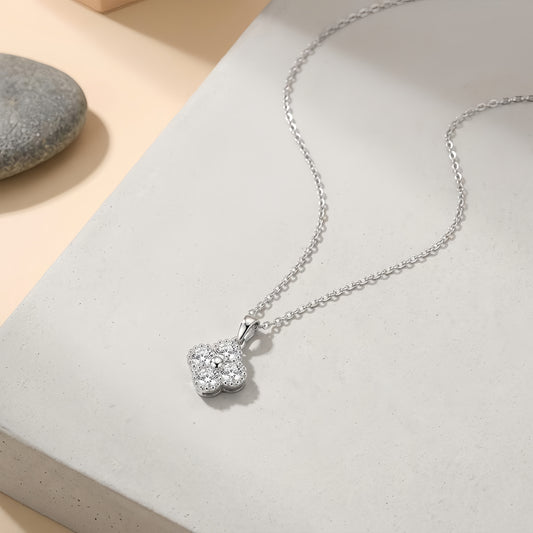 Collana floreale oro bianco
