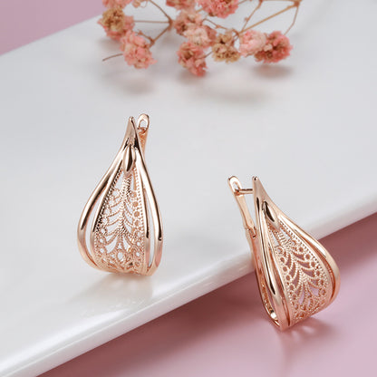 Orecchini oro rosa geometrici