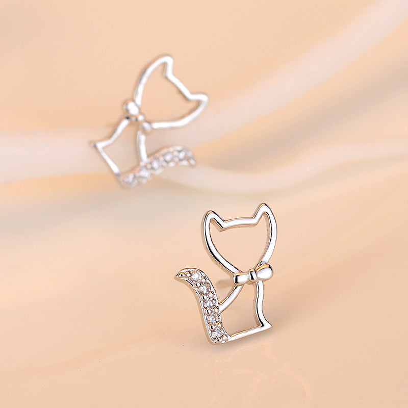 Orecchini argento zircone farfalla