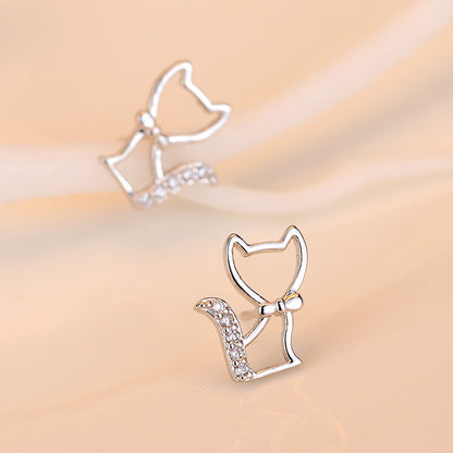 Orecchini argento zircone farfalla