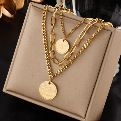 Collana doppio pendente quadrato