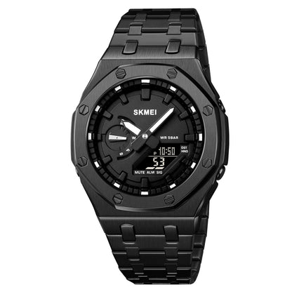 Orologio doppio quadrante quarzo multifunzionale da lavoro