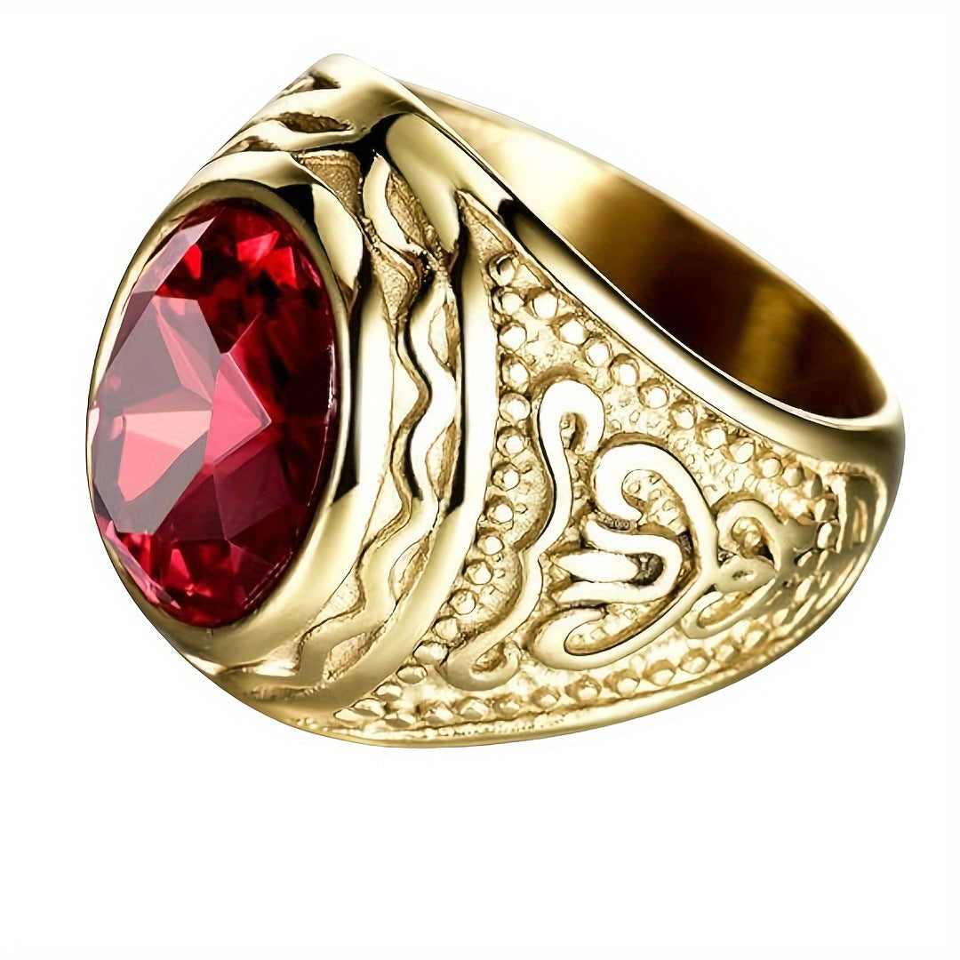 Anello uomo inciso vintage
