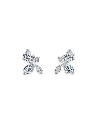 Orecchini farfalla diamante argento 925