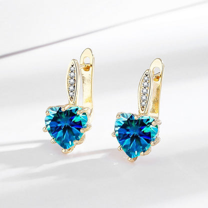 Orecchini cuore multicolore