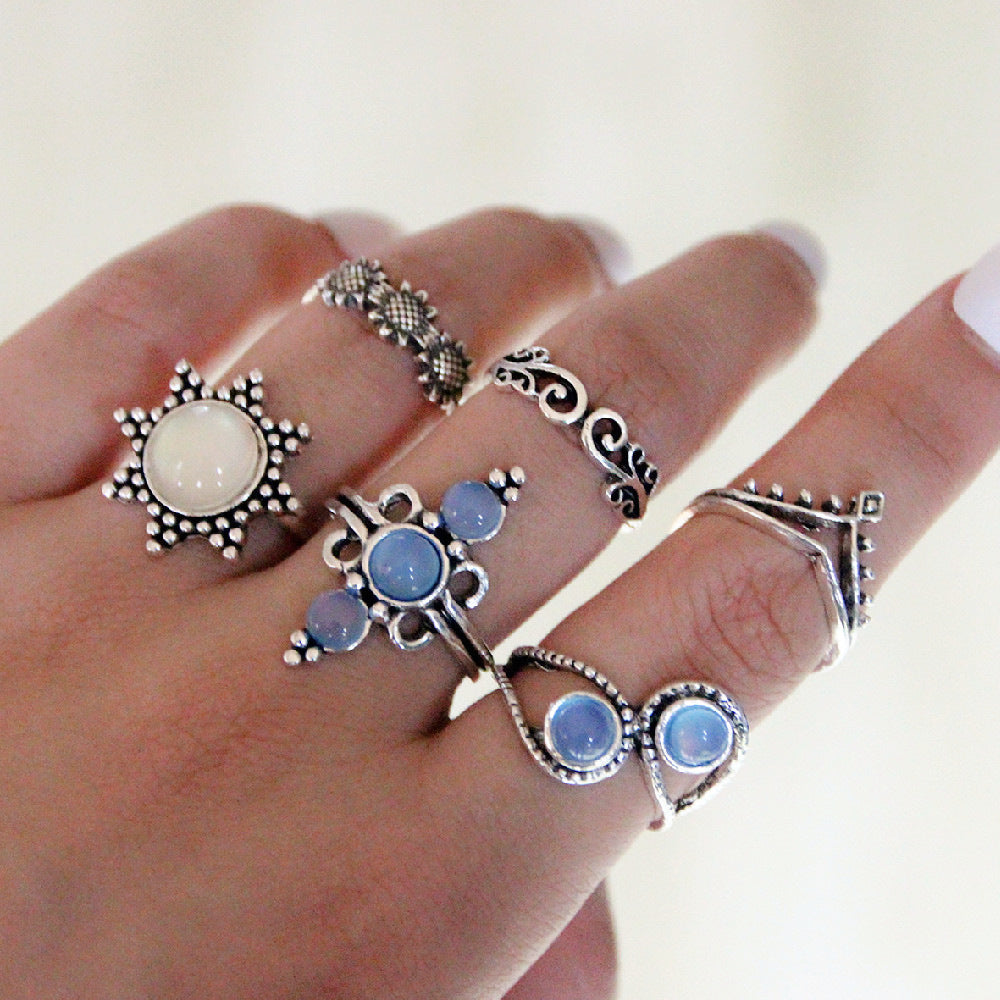 Set 6 anelli girasole