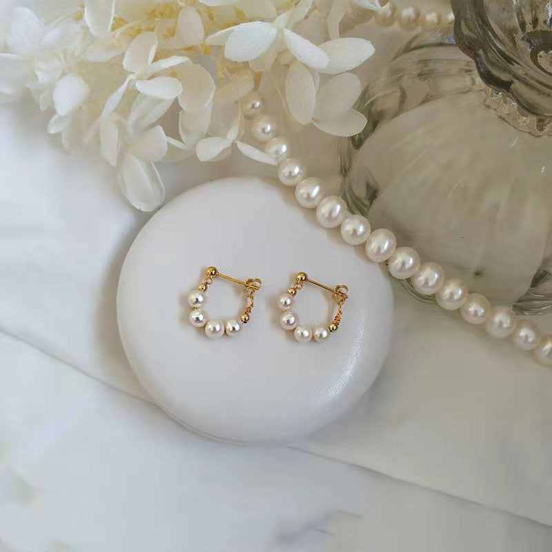 Orecchini clip con perle