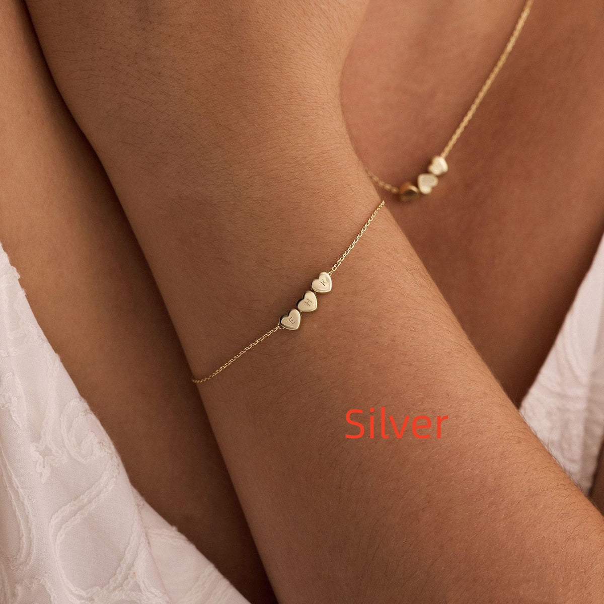 Bracciale cuore acciaio