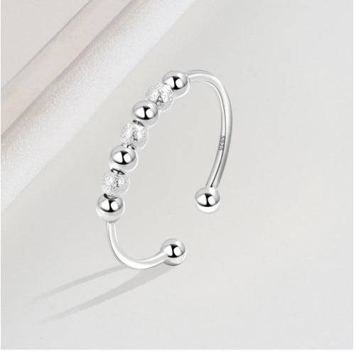Anello farfalla girevole - zircone