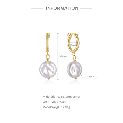 Orecchini perle barocche argento 925