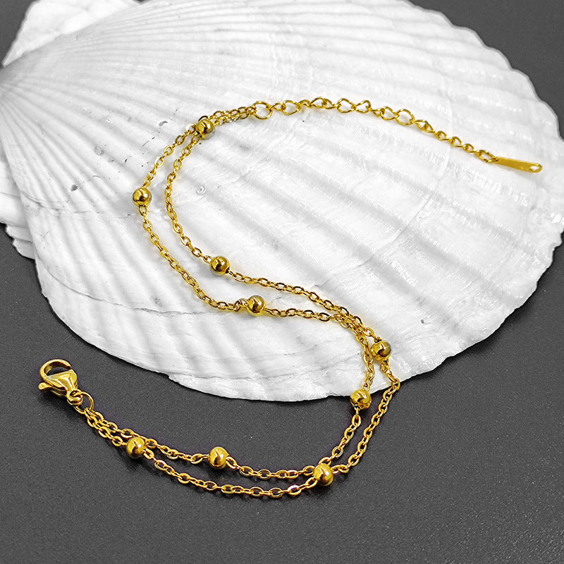 Bracciale doppio strato dorato