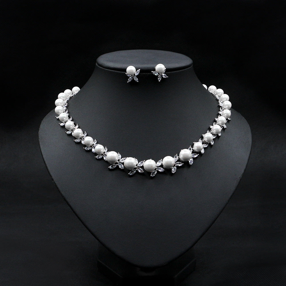 Set collana orecchini perle naturali
