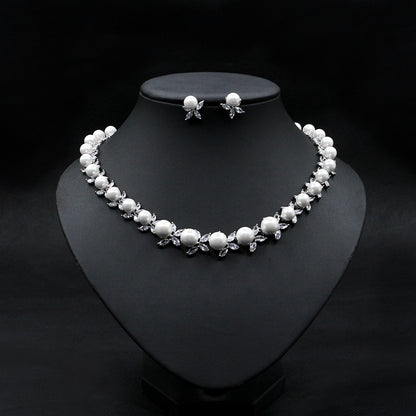 Set collana orecchini perle naturali