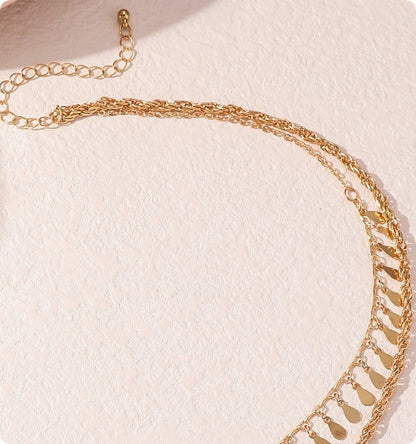 Collana multistrato goccia
