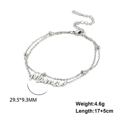 Braccialetto charm mamma titanio