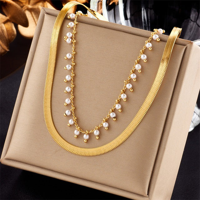 Collana con perline geometriche