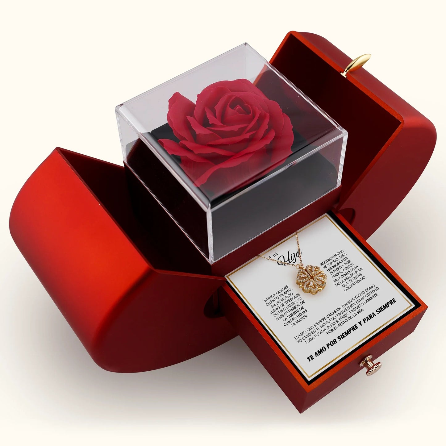 Collana Cuore Quadrifoglio Zircone