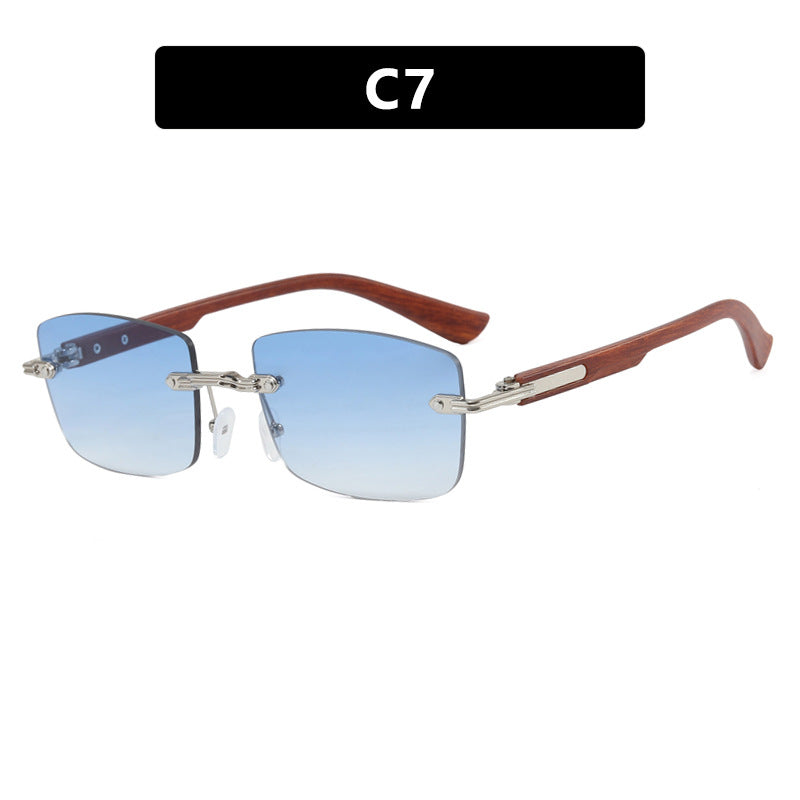 Occhiali rimless quadrati da uomo