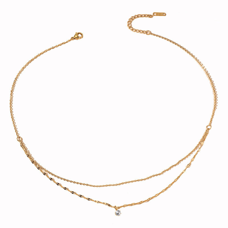 Collana titanio e cristalli