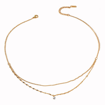 Collana titanio e cristalli