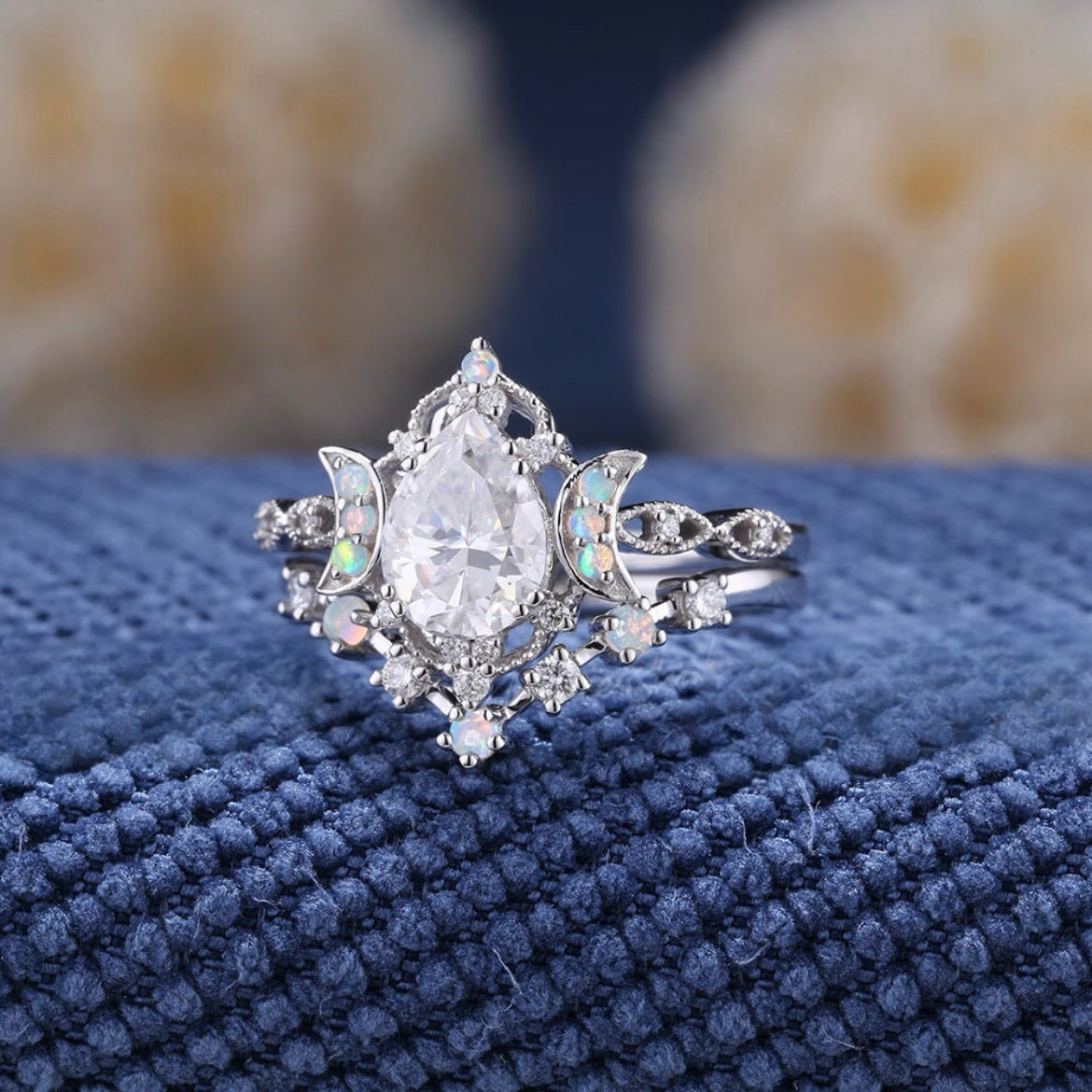 Anello Coppia Pietra di Luna