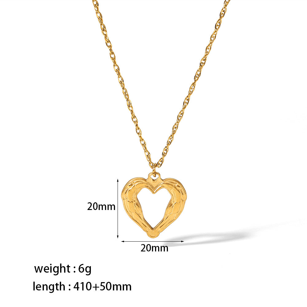 Collana cuore oro placcato