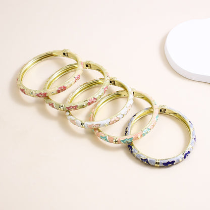Bracciale smalto fiori