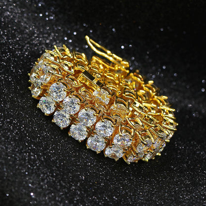 Bracciale doppia fila zirconi
