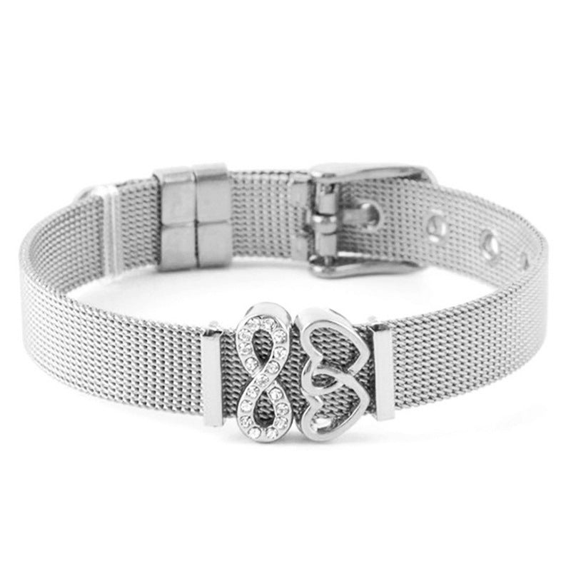 Bracciale charm acciaio inossidabile
