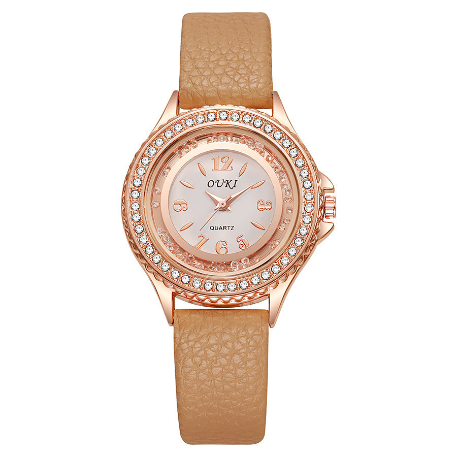 Orologio minimalista con strass