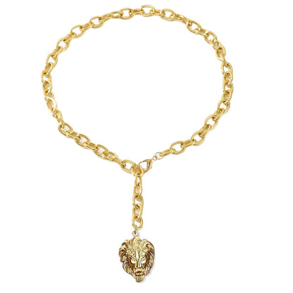 Collana testa di leone retrò