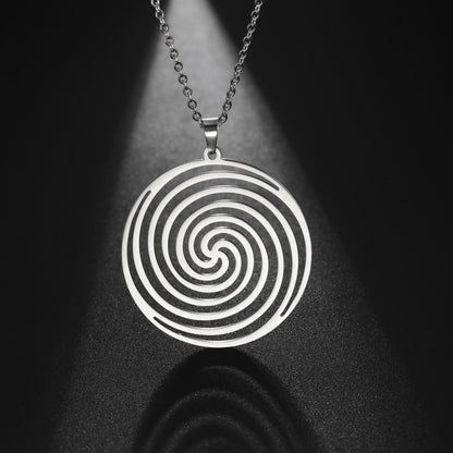 Collana ciondolo titanio vortice