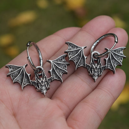 Orecchini pipistrello gotico Halloween