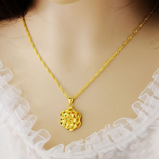 Collana rosa doppia onda