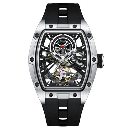 Orologio automatico scheletrato in acciaio da uomo