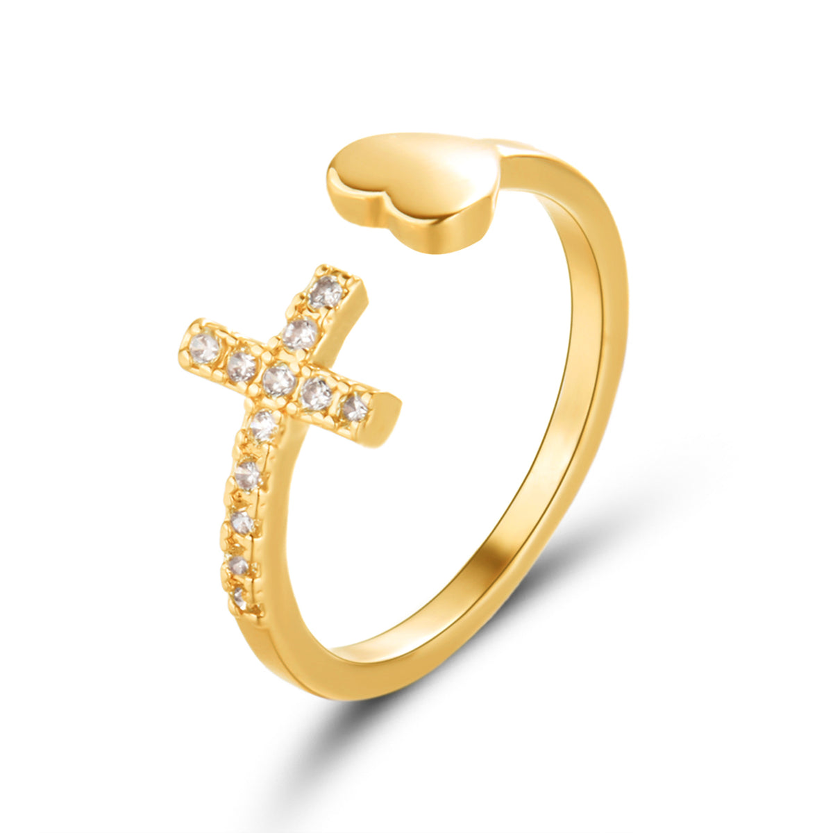 Anello croce diamante