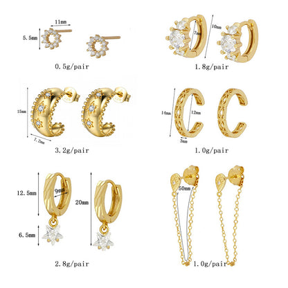 Orecchini a clip in zircone