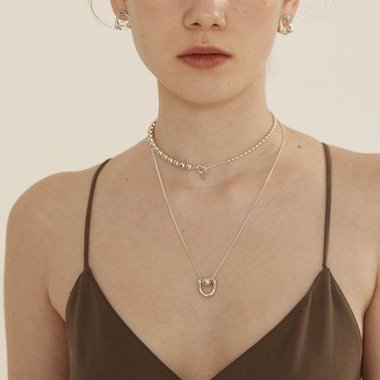 Collana argento geometrica Gancio Box