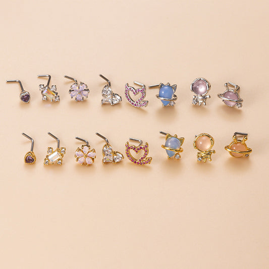 Piercing naso geometrico Barra