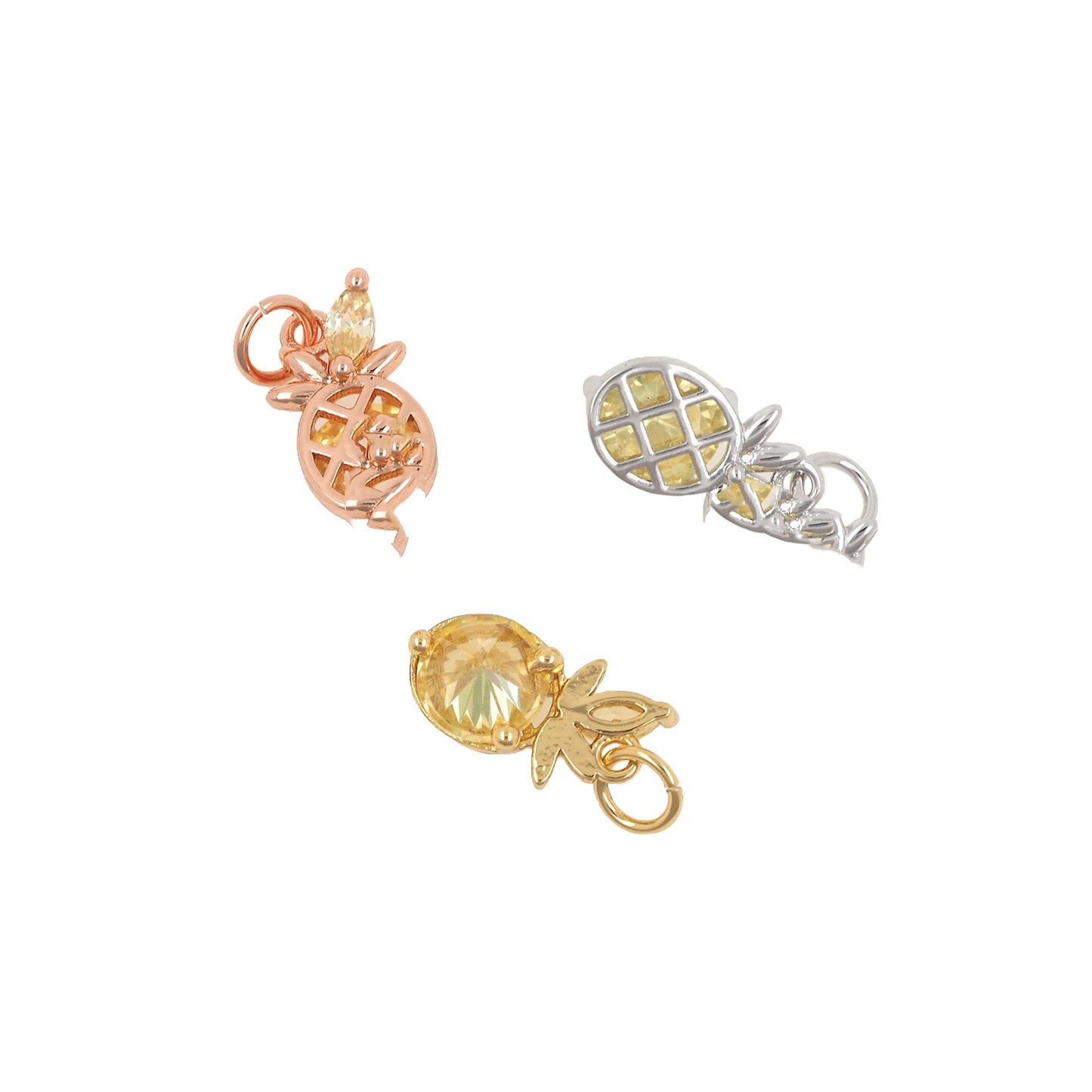 Braccialetto ananas zircone champagne