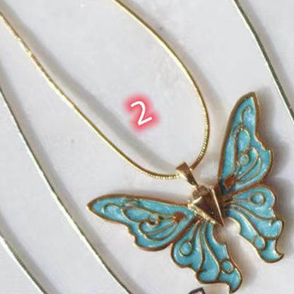 Collana farfalla perle