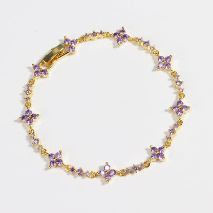 Bracciale quadrifoglio con nodo