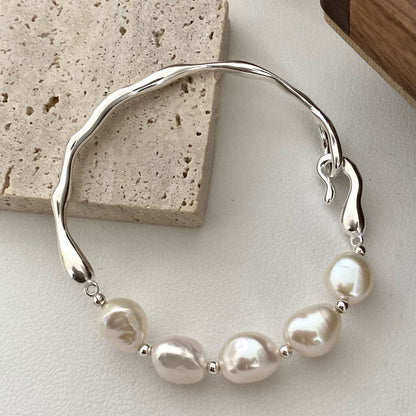 Bracciale perle d'acqua dolce irregolari